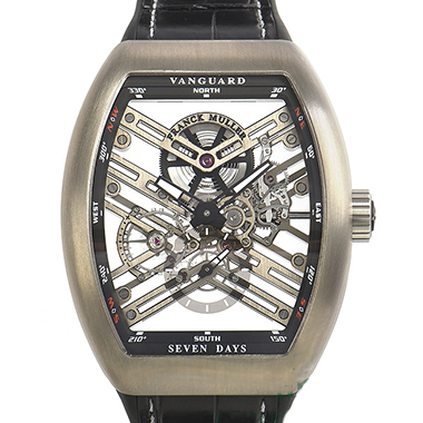 人気新作 フランクミュラー ヴァンガード 時計コピー ７デイズ パワーリザーブ スケルトン V45S6SQTTTNRBR
